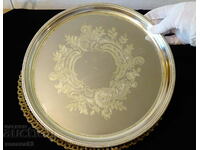 WMF silver-plated brass tray, baroque.