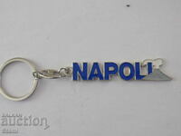 Metal key ring from Naples, Italy