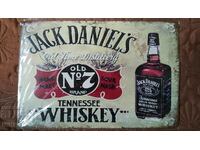 Jack Daniels whiskey metal plate, Jack Daniels