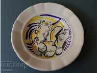Dimitar Kazakov Nero 1989 porcelain plate Signed