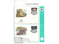 1986 Marshall Islands. World Wildlife Fund. 4 envelopes