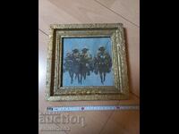 Framed picture - old reproduction Petar Morozov His three