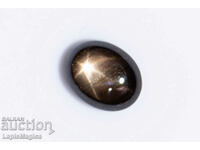 Black Star Sapphire 1.32ct 6-ray star oval cabochon