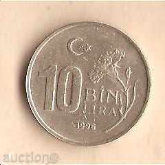 Турция  10  хил.лири  1996 г.