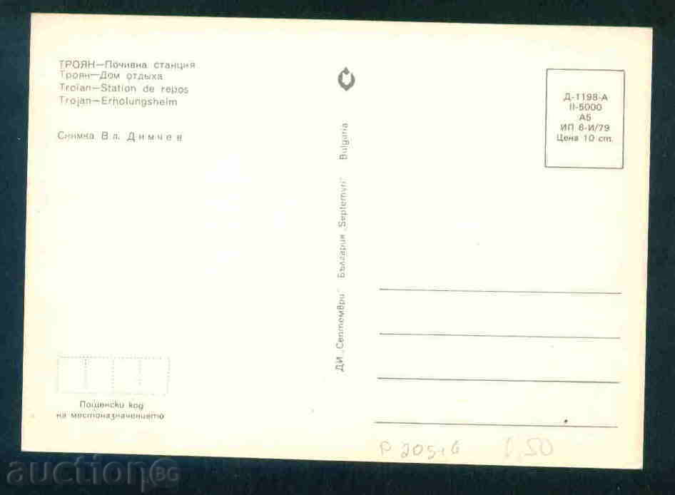 Auction  TROYAN Bulgaria postcard MONASTERY / P205