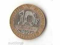 10 франка Франция 1990 г.