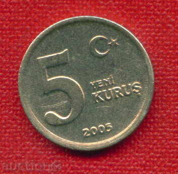 Turkey 2005 - 5 kurish Turkey / C 267