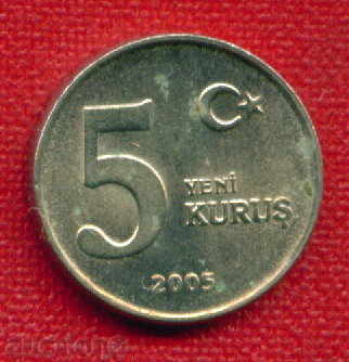 Auction Turkey 2005 - 5 kurish Turkey / C 329 Auction Turkey 2005 - 5 kurish Turkey / C 329