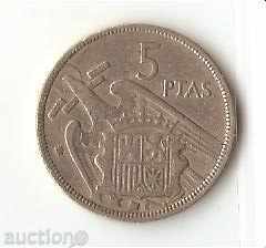 + Spania 5 pesetas 1957 (1959), al