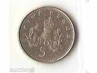 + Great Britain 5 pence 1991