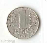 DDR 1 pfennig 1962