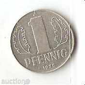 DDR 1 pfennig 1975
