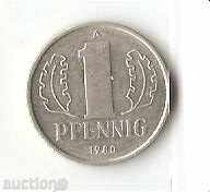 DDR 1 pfennig 1980