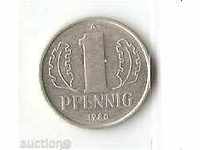 DDR 1 pfennig 1980