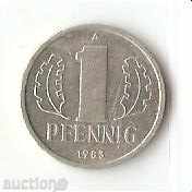 DDR 1 pfennig 1983