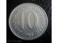 YUGOSLAVIA - 10 dinars 1988