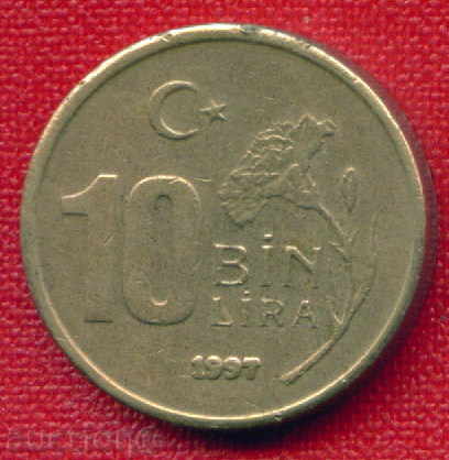 Turcia 1997 - 10.000 de lire / BIN LIRA Turcia FLORA / C1041