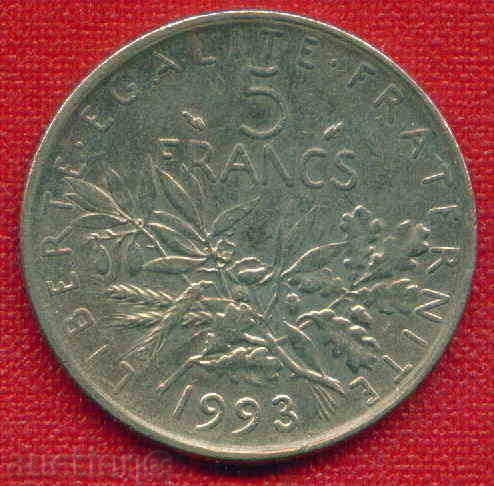 Γαλλία 1993-5 φράγκα / φράγκα Γαλλία FLORA / C 935
