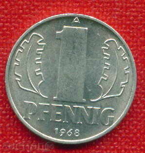 GDR Γερμανία 1968-1 pfennig (Α) Γερμανία DDR / C 687