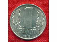 GDR Germania 1968-1 pfennig (A) Germania DDR / C 687