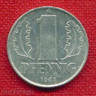 Auction GDR Germany 1963 - 1 Pfennig (A) Germany DDR / C 607 Auction GDR Germany 1963 - 1 Pfennig (A) Germany DDR / C 607