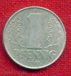 Auction German Democratic Republic 1962 - 1 Pfennig (A) Germany DDR / C 676 Auction German Democratic Republic 1962 - 1 Pfennig (A) Germany DDR / C 676