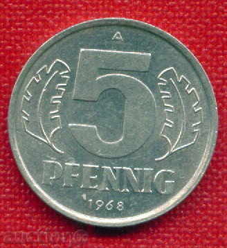 GDR Γερμανία 1968-5 pfennig (Α) Γερμανία DDR / C 695