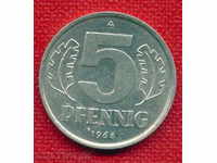 GDR Γερμανία 1968-5 pfennig (Α) Γερμανία DDR / C 695