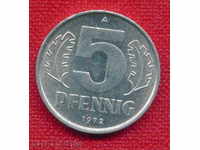 GDR Γερμανία 1972-5 pfennigs (Α) Γερμανία DDR / C 631