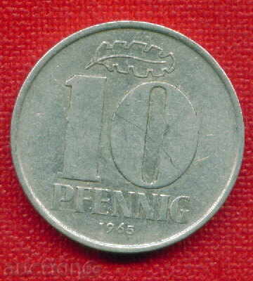 German Democratic Republic 1965 - 10 Pfennig (A) Germany DDR / C 627