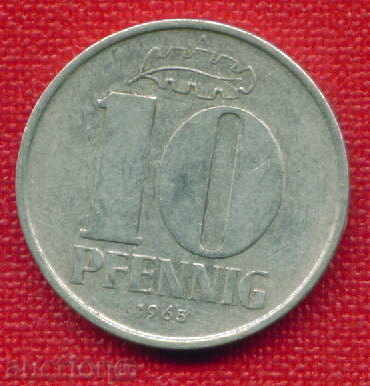 German Democratic Republic 1965 - 10 Pfennig (A) Germany DDR / C 614