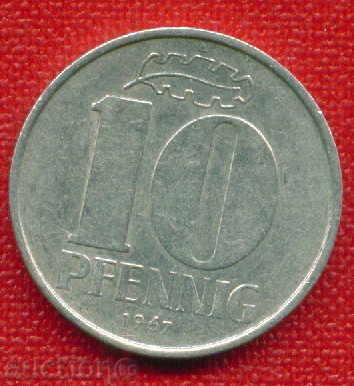 ГДР Германия 1967 - 10 Пфенига ( A ) Germany DDR / C 639
