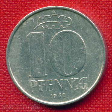 German Democratic Republic 1968 - 10 Pfennig (A) Germany DDR / C 645