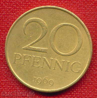 German Democratic Republic 1969 - 20 Pfennig Germany DDR / C 758 with price 2.00 BGN | € 1.02 German Democratic Republic 1969 - 20 Pfennig Germany DDR / C 758 with price 2.00 BGN | € 1.02