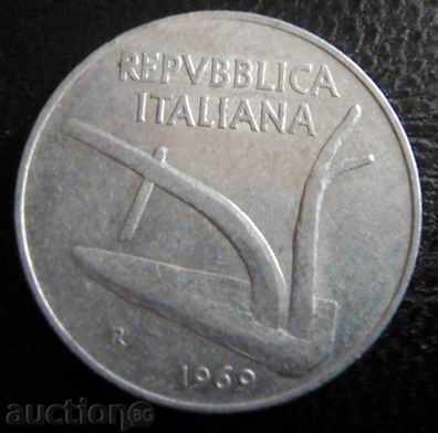 ITALIA-10 liras -1969
