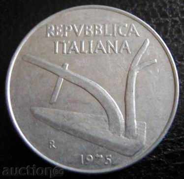 ИТАЛИЯ-10 lire-1975R