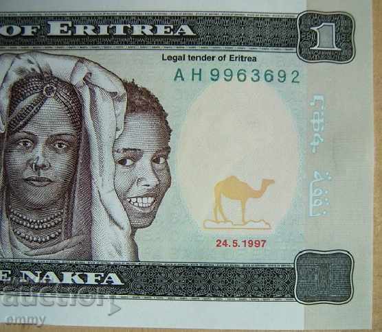 Delivery of I am selling a 1997 Eritrea banknote. Delivery of I am selling a 1997 Eritrea banknote.