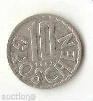 Австрия  10  гроша  1987 г.
