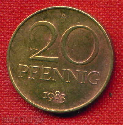 Auction GDR Germany 1983 - 20 Pfennig / PFENNIG Germany DDR / C 145 Auction GDR Germany 1983 - 20 Pfennig / PFENNIG Germany DDR / C 145