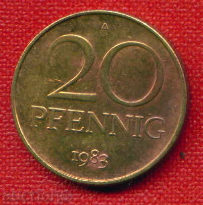GDR Germany 1983 - 20 Pfennig / PFENNIG Germany DDR / C 145