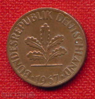 Auction Germany 1967 - 1 Pfennig D Germany BRD - FLORA / C1445 Auction Germany 1967 - 1 Pfennig D Germany BRD - FLORA / C1445