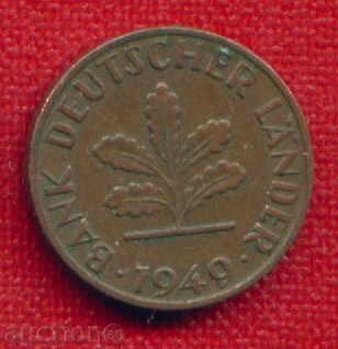 Auction GEF Germany 1949 - 1 Pfennig F Germany BRD - FLORA / C1436 Auction GEF Germany 1949 - 1 Pfennig F Germany BRD - FLORA / C1436