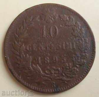 Italy-10 centimesi-1893-r