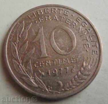 Франция-10 сантима-1977г.