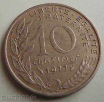 Franța-10 centime 1977.
