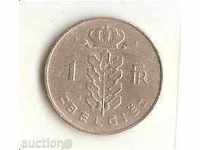 +Белгия  1  франк  1956 г.  холандска легенда