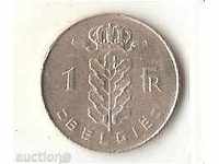 +Белгия  1  франк  1975 г.  холандска легенда
