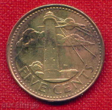 Barbados 1989 - 5 Cent / CENTS Barbados ARCH / C 1635 with price 1.00 BGN | € 0.51 Barbados 1989 - 5 Cent / CENTS Barbados ARCH / C 1635 with price 1.00 BGN | € 0.51