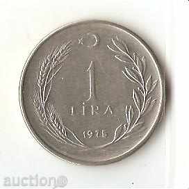 Турция  1  лира  1975 г.