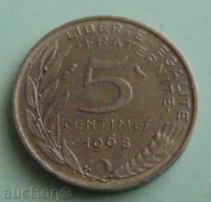 Γαλλία-5 centimes-1968.